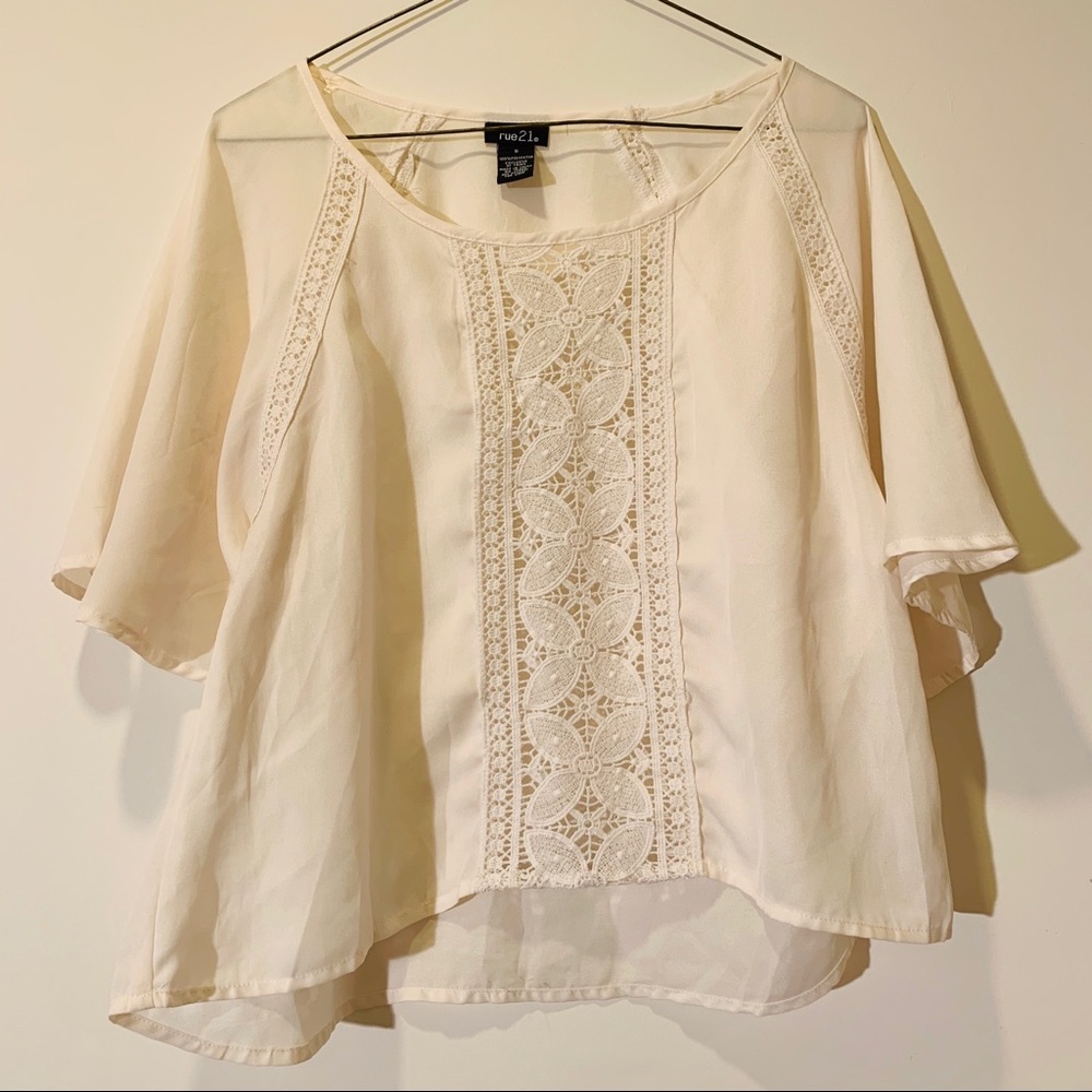 White Eyelet Crop Top